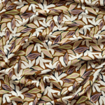 Wiskoza duże kwiaty brąz