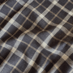 Wiskoza z lnem krata czarna